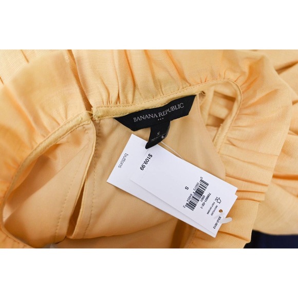 New Banana Republic Tiered Sleeveless Ruffle Neck Belted Halter Dress - Picture 6 of 7